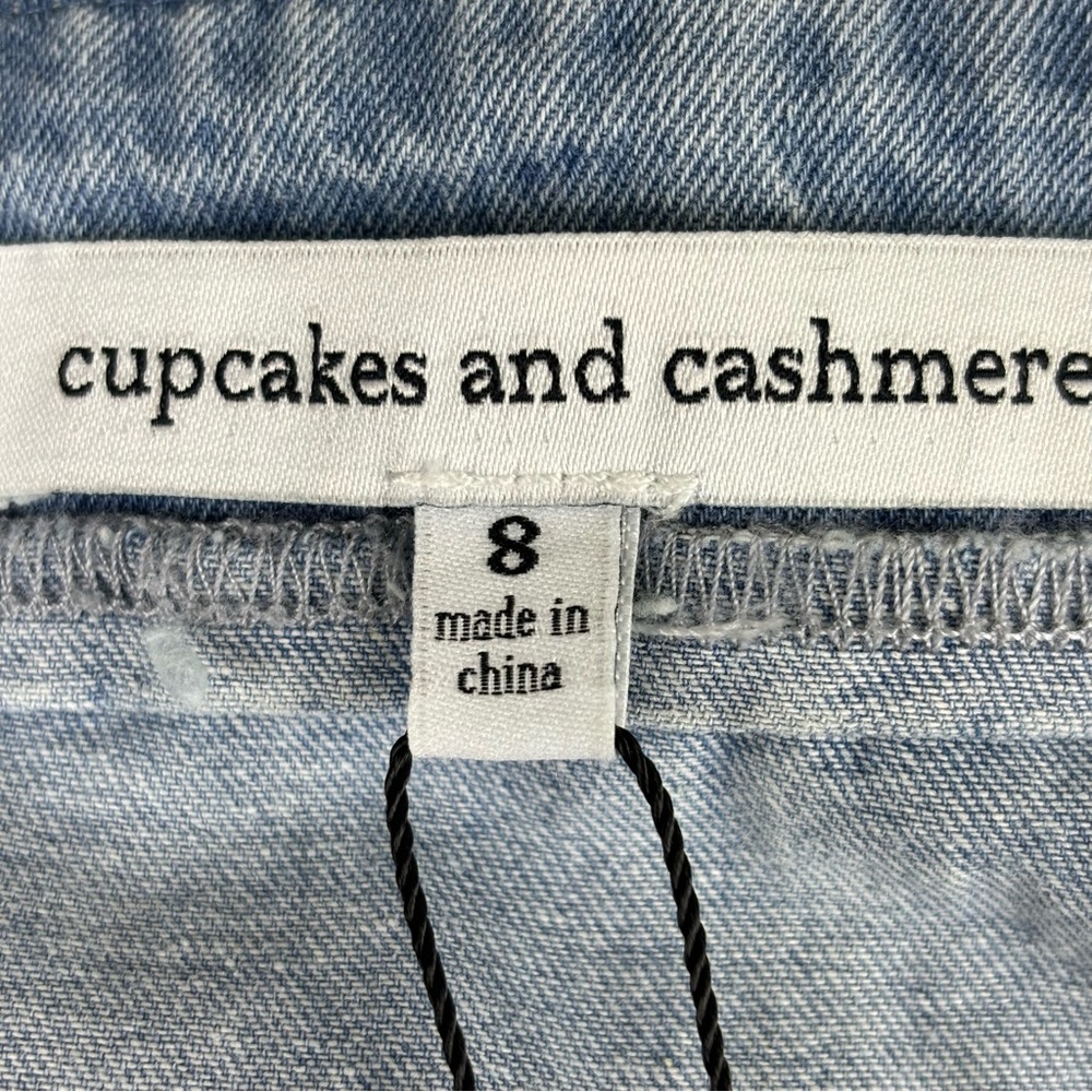 Cupcakes and Cashmere Ladonna Washed Denim Button Up Dress Chambray Size 8 - Picture 9 of 11